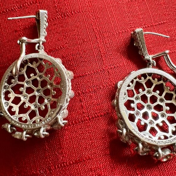 Judith Ripka sterling drop earrings - Picture 4 of 5